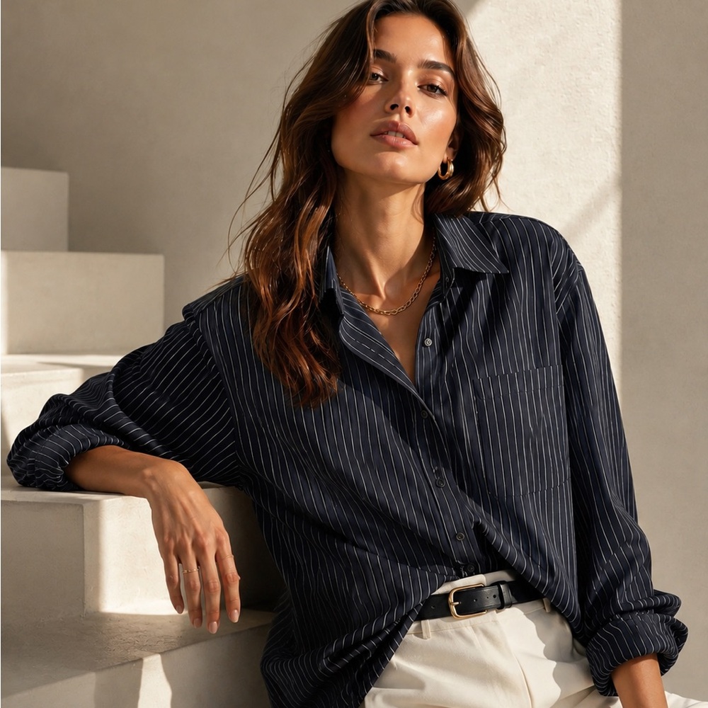 Balmain Pinstripe Cotton Button-Up Shirt